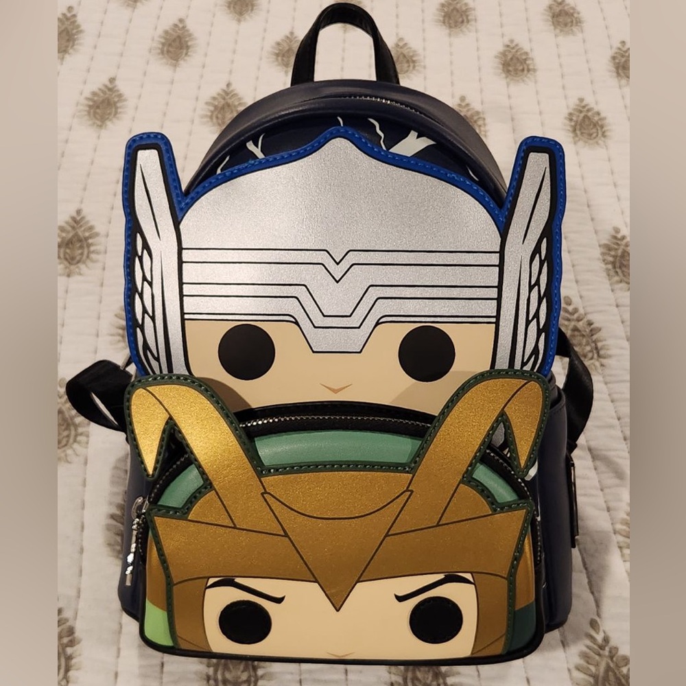NWT Loungefly Marvel Thor & Loki Funko Pop Glow In The Dark Backpack